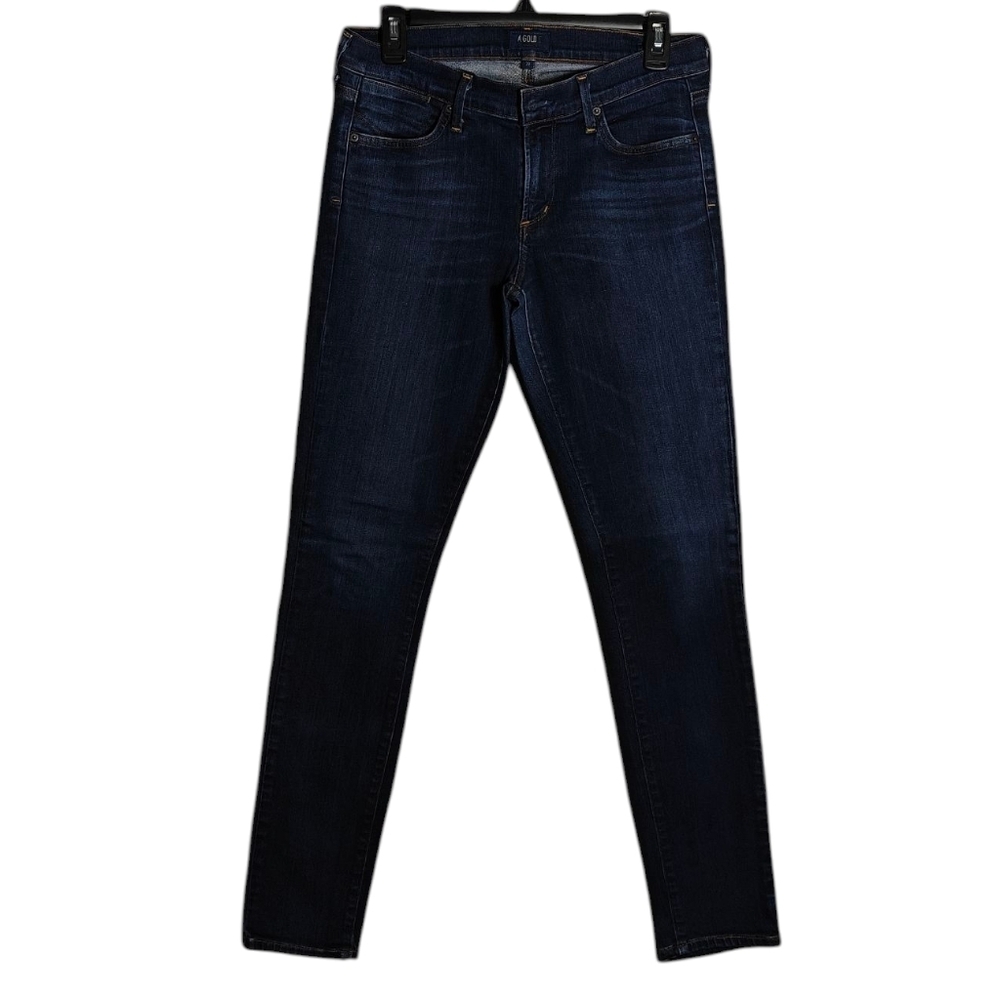 Agolde Women Colette Dark Blue Wash Skinny Denim Jeans Size 29